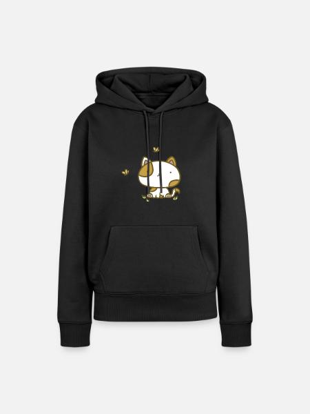 Süße Katze - Frauen Premium Bio Hoodie - Schwarz