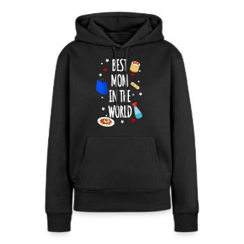 Beste Mama - Frauen Premium Bio Hoodie - Schwarz - Vorne - Julia (174cm)
