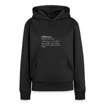 Poison Dwarf Idiome allemand drôle - Sweat à capuche Premium bio Femme - noir - Devant - Julia (174cm)