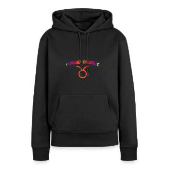 Sternzeichen Stier - Frauen Premium Bio Hoodie - Schwarz - Vorne - Julia (174cm)