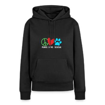 Katzenrettung Tierrechte Tierrettung Tierheim - Frauen Premium Bio Hoodie - Schwarz - Vorne - Julia (174cm)