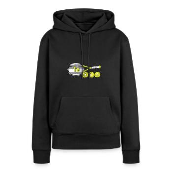 Tableau périodique - Sweat à capuche Premium bio Femme - noir - Devant - Julia (174cm)