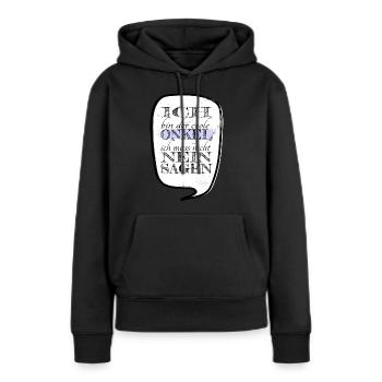 elternschaft ehefrau familienwappen patenonkel - Frauen Premium Bio Hoodie - Schwarz - Vorne - Julia (174cm)