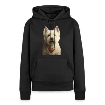 Westie Valentine's Day - Women’s Premium Organic Hoodie - black - Front - Julia (174cm)