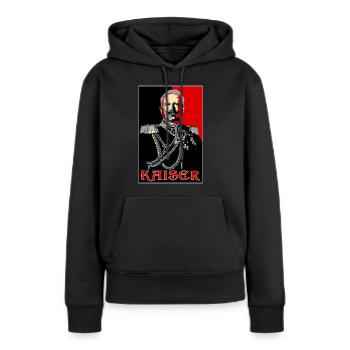 L’empereur - Sweat à capuche Premium bio Femme - noir - Devant - Julia (174cm)