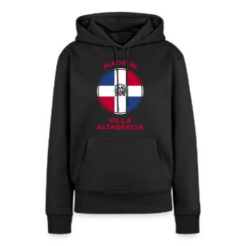 Villa Altagracia République dominicaine - Sweat à capuche Premium bio Femme - noir - Devant - Julia (174cm)