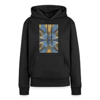 Formen und Muster - Frauen Premium Bio Hoodie - Schwarz - Vorne - Julia (174cm)