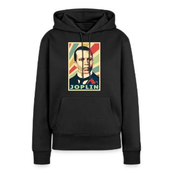 Scott Joplin Vintage Farben - Frauen Premium Bio Hoodie - Schwarz - Vorne - Julia (174cm)