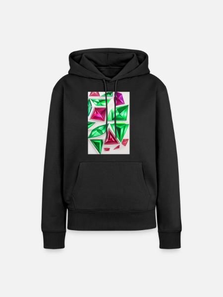 Edelsteine - Frauen Premium Bio Hoodie - Schwarz