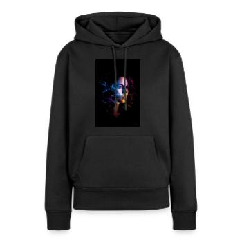 Sensuelle 5 - Sweat à capuche Premium bio Femme - noir - Devant - Julia (174cm)