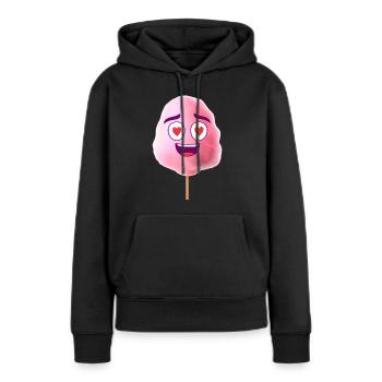 Zuckerwatte Rosa - Frauen Premium Bio Hoodie - Schwarz - Vorne - Julia (174cm)