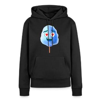 Zuckerwatte Blau - Frauen Premium Bio Hoodie - Schwarz - Vorne - Julia (174cm)
