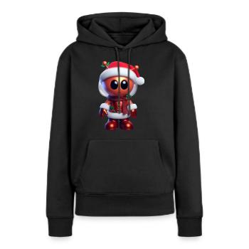 Martien Noël - Sweat à capuche Premium bio Femme - noir - Devant - Julia (174cm)