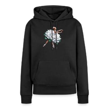 Danseuse de ballet avec tutu - Sweat à capuche Premium bio Femme - noir - Devant - Julia (174cm)