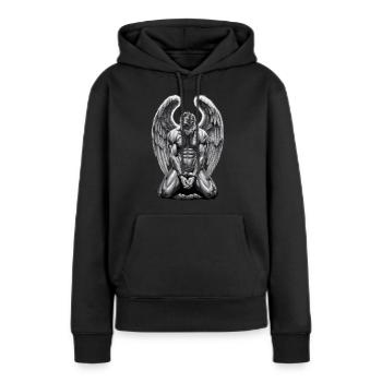 Fallen Angel Gebrochener Engel Engelsflügel - Frauen Premium Bio Hoodie - Schwarz - Vorne - Julia (174cm)