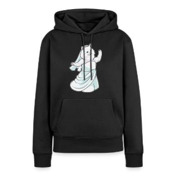 Robe de mariée perse chat de mariée - Sweat à capuche Premium bio Femme - noir - Devant - Julia (174cm)