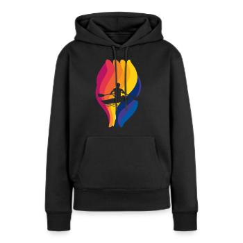 Wasser Rudertechniken - Frauen Premium Bio Hoodie - Schwarz - Vorne - Julia (174cm)