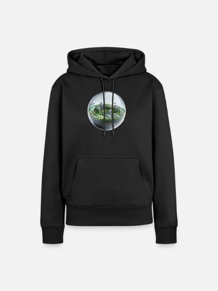 Glass Sphere - Frauen Premium Bio Hoodie - Schwarz