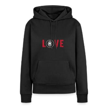 Schulbusfahrer Schulbus - Frauen Premium Bio Hoodie - Schwarz - Vorne - Julia (174cm)