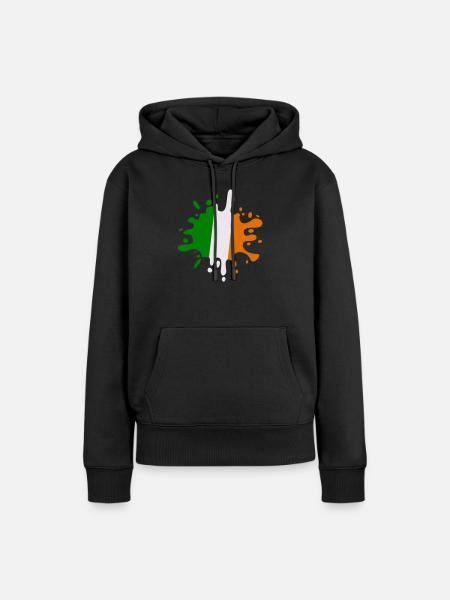 farbklecks irland - Frauen Premium Bio Hoodie - Schwarz