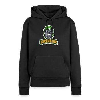 Biertrinker - Frauen Premium Bio Hoodie - Schwarz - Vorne - Julia (174cm)