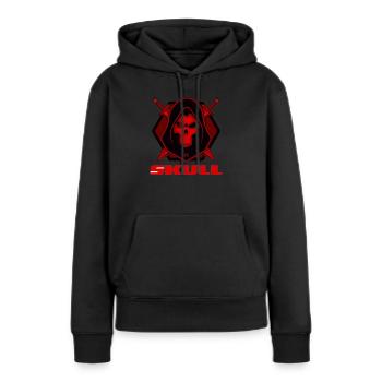 Réveil grossier du crâne - Sweat à capuche Premium bio Femme - noir - Devant - Julia (174cm)