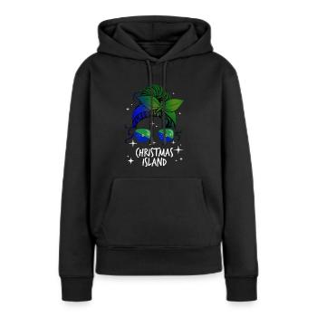 Île Christmas - Sweat à capuche Premium bio Femme - noir - Devant - Julia (174cm)