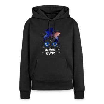 Marshall (Îles) - Sweat à capuche Premium bio Femme - noir - Devant - Julia (174cm)