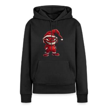 Noël du diable - Sweat à capuche Premium bio Femme - noir - Devant - Julia (174cm)