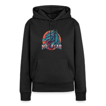 Furchtloses Zen: Dragon Edition - Frauen Premium Bio Hoodie - Schwarz - Vorne - Julia (174cm)