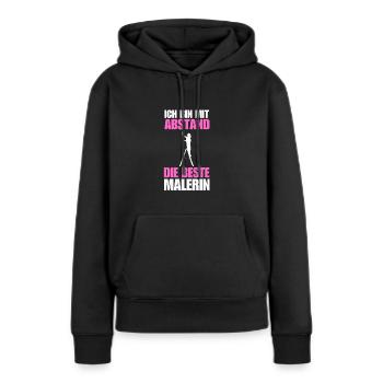 Cool Painter Design - Art Meets Craft - Women’s Premium Organic Hoodie - black - Front - Julia (174cm)