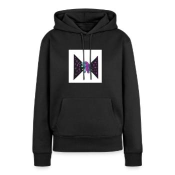 galaxie - Frauen Premium Bio Hoodie - Schwarz - Vorne - Julia (174cm)