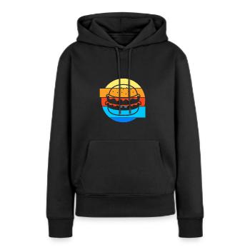 Cheeseburger Burger - Frauen Premium Bio Hoodie - Schwarz - Vorne - Julia (174cm)