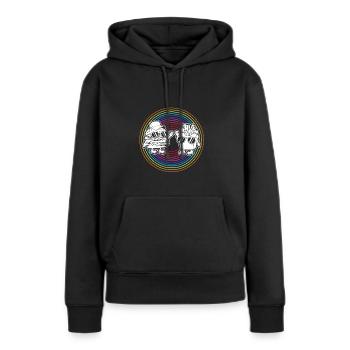 Cheeseburger Burger - Frauen Premium Bio Hoodie - Schwarz - Vorne - Julia (174cm)