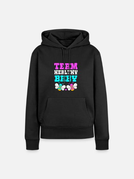 Gender Reveal - Frauen Premium Bio Hoodie - Schwarz