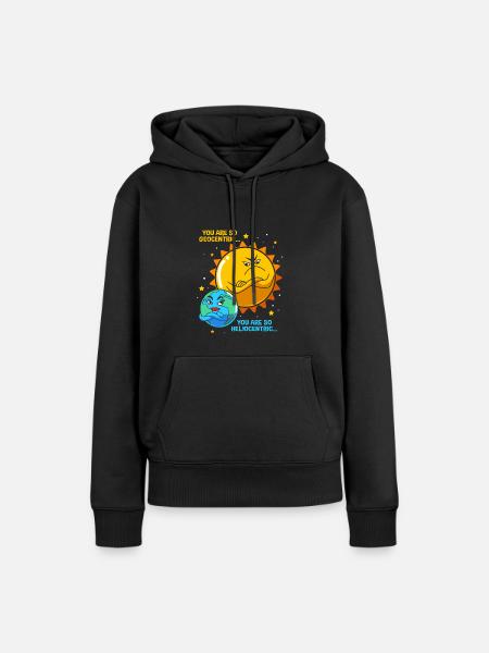 Sonnensystem Universum - Frauen Premium Bio Hoodie - Schwarz