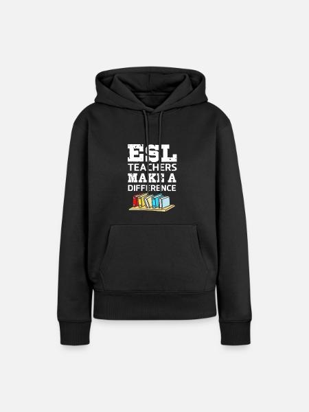 Englischlehrerin Englisch Lehrer - Frauen Premium Bio Hoodie - Schwarz