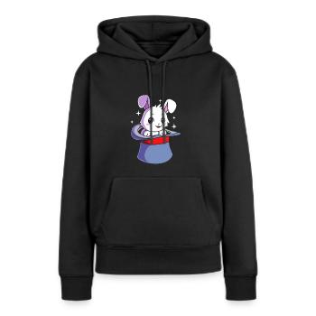 Zauberer Magie Magier Hase - Frauen Premium Bio Hoodie - Schwarz - Vorne - Julia (174cm)