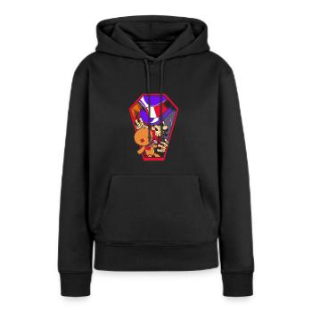 Squelette vaudou - Sweat à capuche Premium bio Femme - noir - Devant - Julia (174cm)