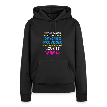 Garderie Éducateur Éducateur - Sweat à capuche Premium bio Femme - noir - Devant - Julia (174cm)