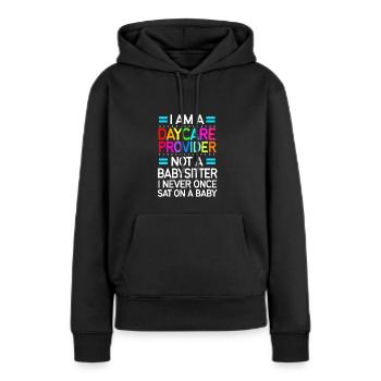 Garderie Éducateur Éducateur - Sweat à capuche Premium bio Femme - noir - Devant - Julia (174cm)