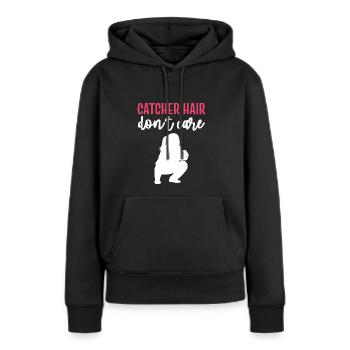 Softball Softball-Spieler - Frauen Premium Bio Hoodie - Schwarz - Vorne - Julia (174cm)