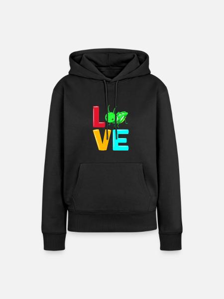 Heuschrecke - Frauen Premium Bio Hoodie - Schwarz