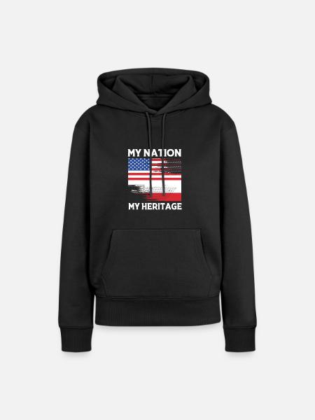 Polen Polnisch - Frauen Premium Bio Hoodie - Schwarz