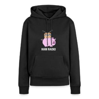 Amateur Radio Radio - Sweat à capuche Premium bio Femme - noir - Devant - Julia (174cm)