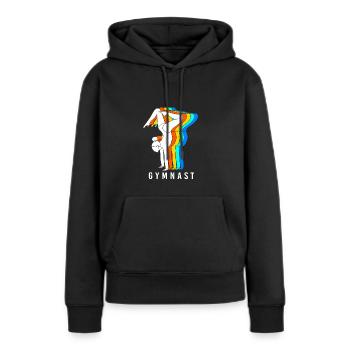 Leichtathletik - Frauen Premium Bio Hoodie - Schwarz - Vorne - Julia (174cm)