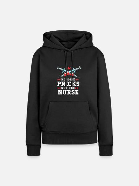 Krankenschwester Rente - Frauen Premium Bio Hoodie - Schwarz