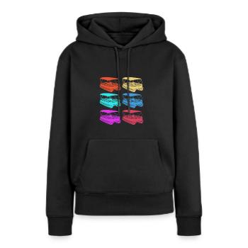 Bateau ponton Bateau Bateaux - Sweat à capuche Premium bio Femme - noir - Devant - Julia (174cm)