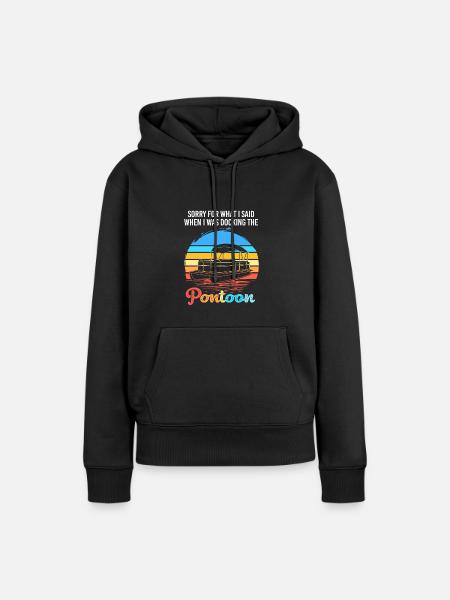 Pontonboot Boot Boote - Frauen Premium Bio Hoodie - Schwarz