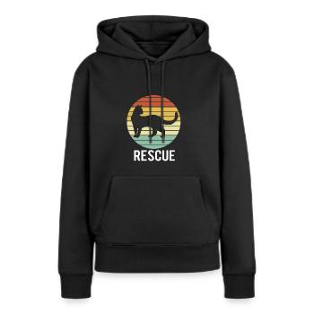 Katzenrettung Tierrechte Tierrettung Tierheim - Frauen Premium Bio Hoodie - Schwarz - Vorne - Julia (174cm)